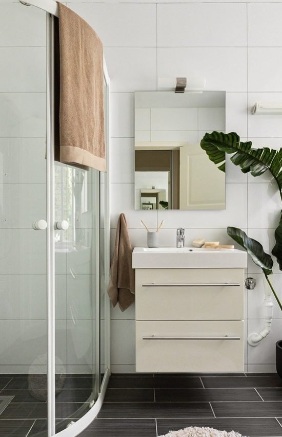 a shower remodeling in cedar hill, tx, in a bathroom with a glass shower and sink